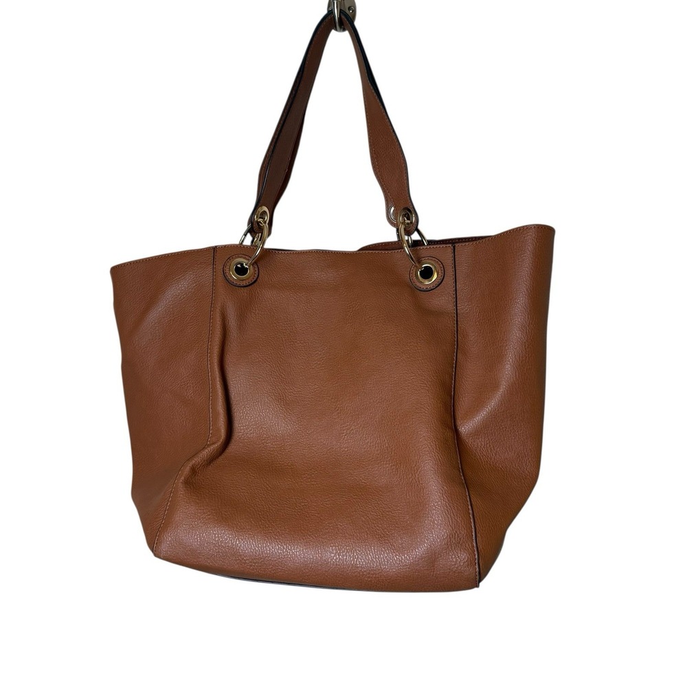 STEVE MADDEN Brown Vegan Leather Oversized Hobo Shoulder Bag & Wristlet Pouch - Picture 3 of 10